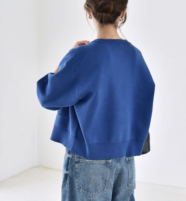 quaranciel「《一部追加予約》quaranciel:〈手洗い可能〉ノーカラー ダブル ボタン ジャケット カーディガン」|カーディガン|