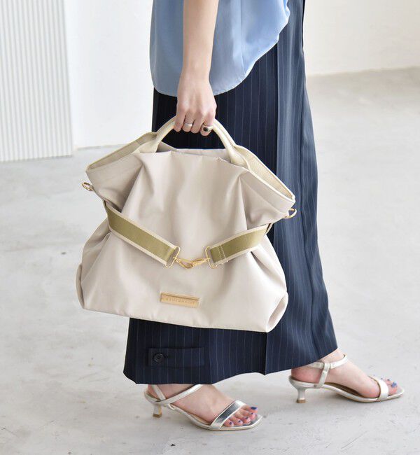 quaranciel「quaranciel: ラインベルト 2way ショルダー トート バッグ（A4対応）」|トートバッグ|