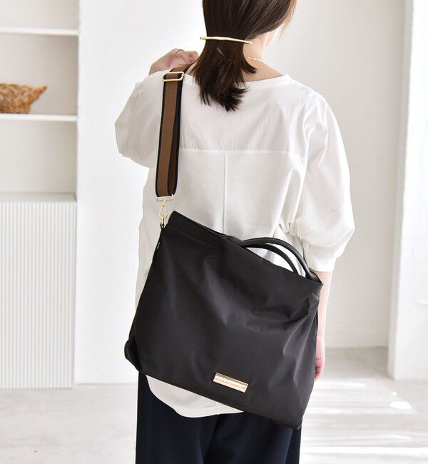 quaranciel「quaranciel: ラインベルト 2way ショルダー トート バッグ（A4対応）」|トートバッグ|