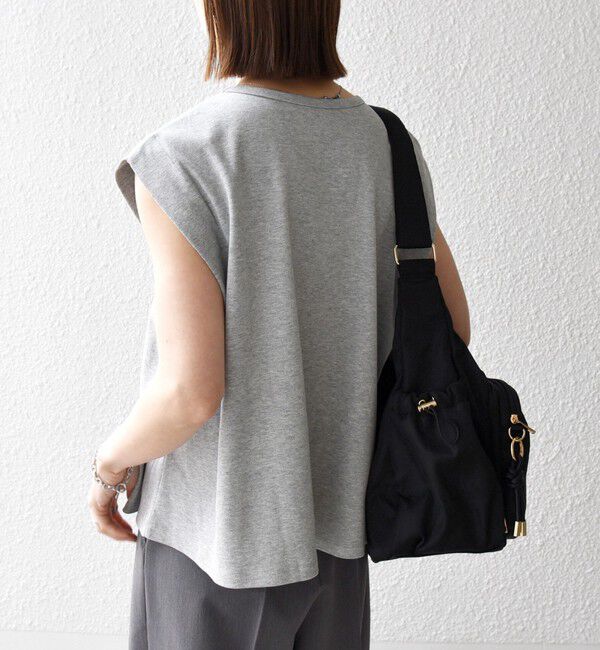 SHIPS any「SHIPS any:〈接触冷感/汗染み防止加工/洗濯機可能〉タック フレア ノースリーブ TEE」|Tシャツ・カットソー|