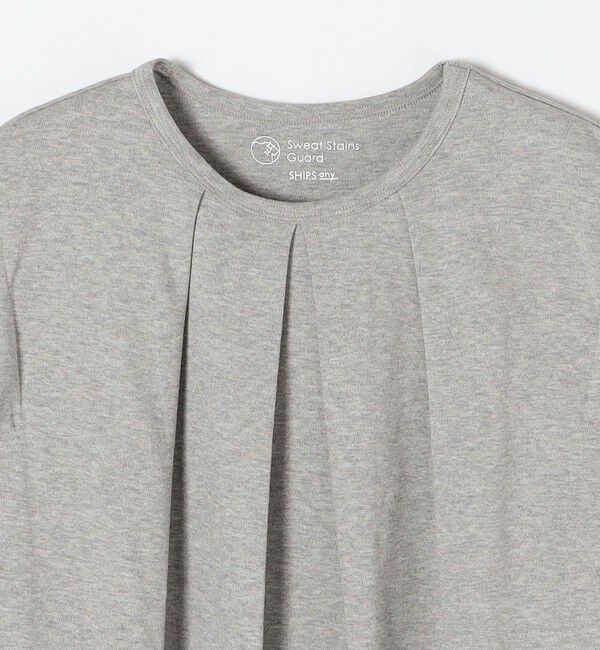 SHIPS any「SHIPS any:〈接触冷感/汗染み防止加工/洗濯機可能〉タック フレア ノースリーブ TEE」|Tシャツ・カットソー|