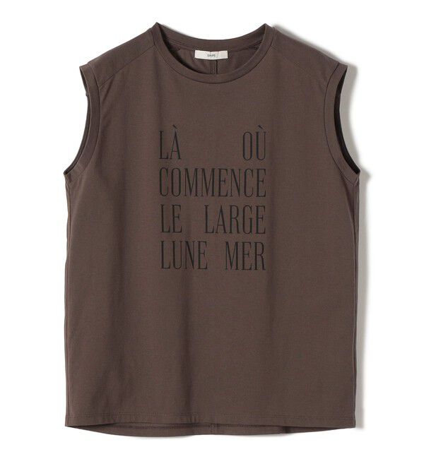 SHIPS for women「メルティ コットン プリント ロゴ フレンチスリーブ TEE」|Tシャツ・カットソー|