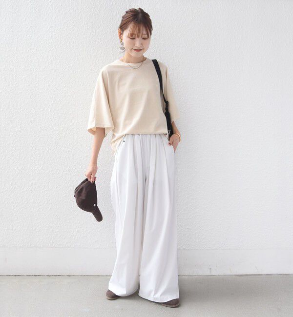 SHIPS for women「【実力派ベーシック】〈接触冷感/UVカット〉マイクロ パイル ドルマンスリーブ プルオーバー」|Tシャツ・カットソー|