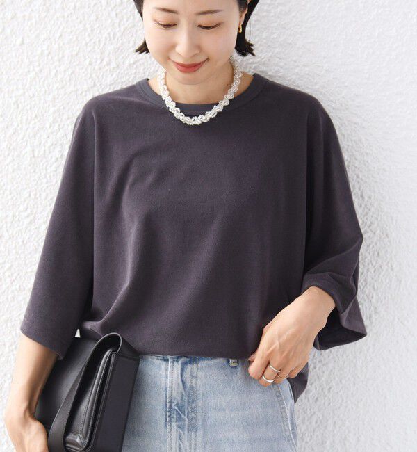 SHIPS for women「【実力派ベーシック】〈接触冷感/UVカット〉マイクロ パイル ドルマンスリーブ プルオーバー」|Tシャツ・カットソー|