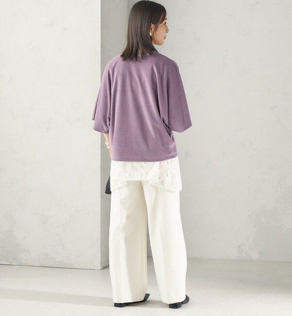 SHIPS for women「【実力派ベーシック】〈接触冷感/UVカット〉マイクロ パイル ドルマンスリーブ プルオーバー」|Tシャツ・カットソー|
