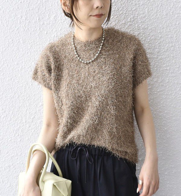 SHIPS Colors 「《予約》SHIPS Colors:〈手洗い可能〉フェザー クルーネック 2WAY ニット◆」|ニット・セーター|