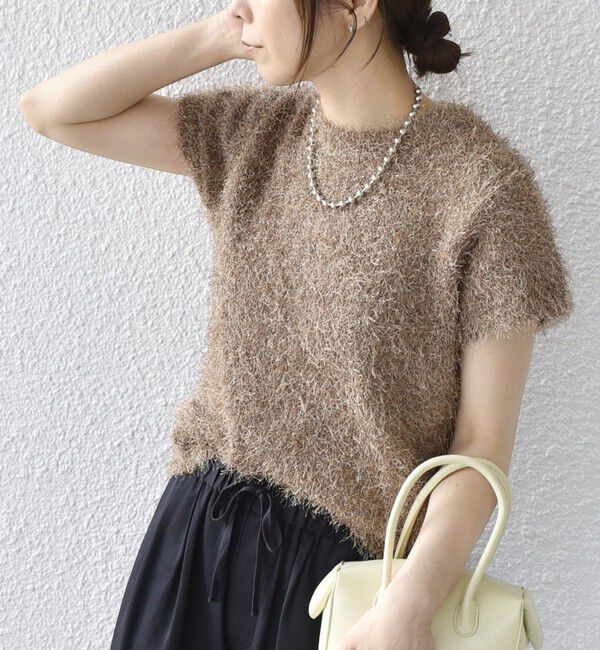 SHIPS Colors 「《予約》SHIPS Colors:〈手洗い可能〉フェザー クルーネック 2WAY ニット◆」|ニット・セーター|