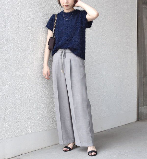 SHIPS Colors 「《予約》SHIPS Colors:〈手洗い可能〉フェザー クルーネック 2WAY ニット◆」|ニット・セーター|