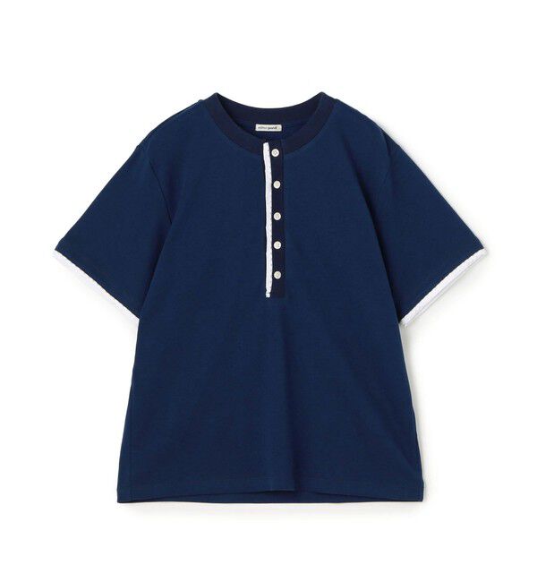 Edition「コットンレイヤードヘンリーTシャツ」|Tシャツ・カットソー|67 ダークブルー
