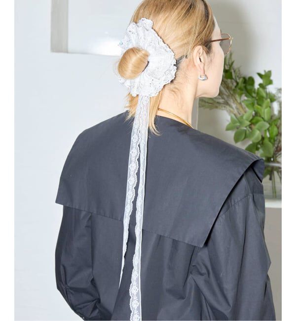  「MERRMA LACE SCRUNCHIE #S9 S25 90/10：シュシュ」|その他|ホワイト