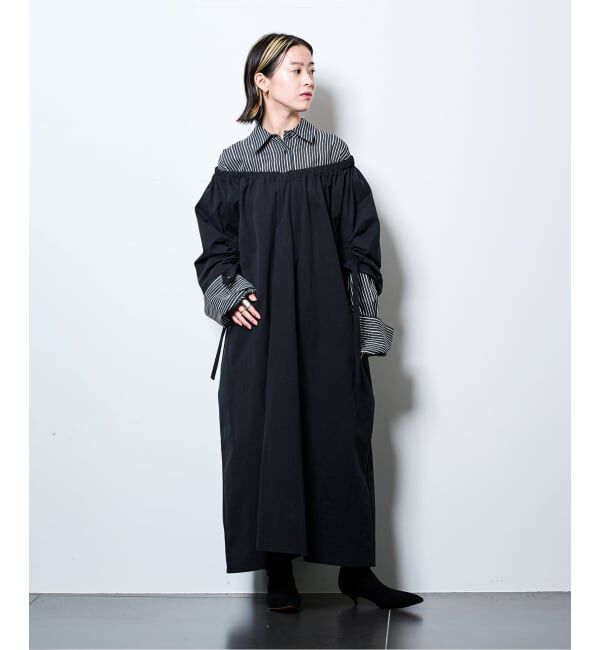  「GATHER SLEEVE DRESS：ワンピース」|ワンピース|