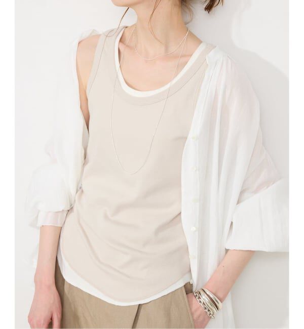 SLOBE IENA「《追加3》basic タンクトップ」|タンクトップ|