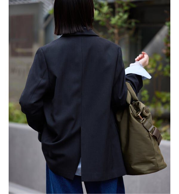SLOBE IENA「《セットアップ対応可/WEB限定/追加4》ウォッシャブルツイルダブルジャケット」|テーラードジャケット|