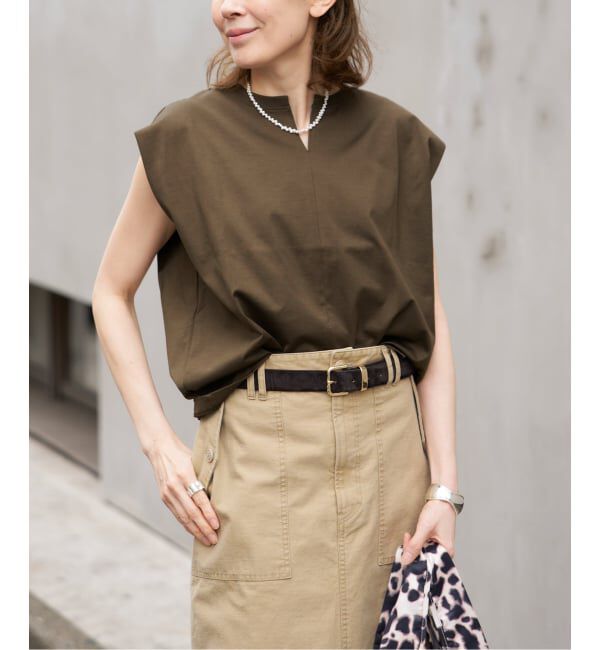 VERMEIL par iena「ヘンリーノースリーブ プルオーバー」|Tシャツ・カットソー|