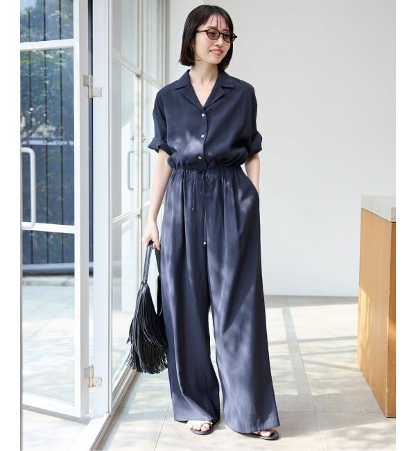 SLOBE IENA「《WEB限定/追加2》ハーフスリーブオールインワン」|オールインワン|