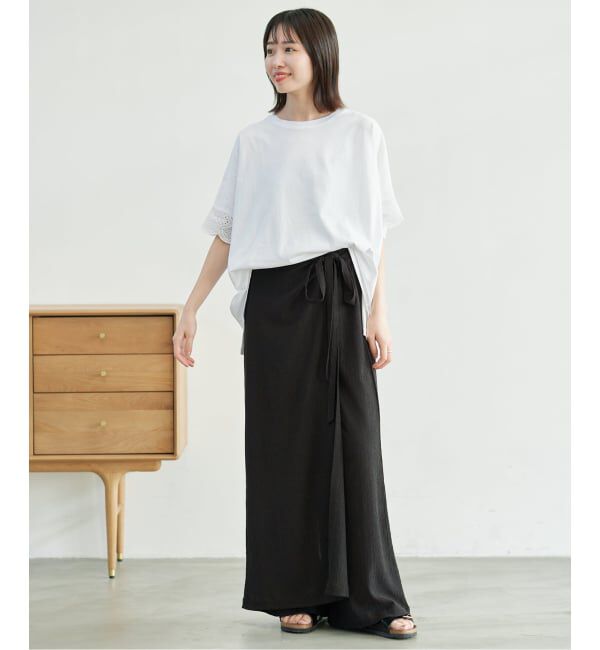 SLOBE IENA「《WEB限定/追加2》レースコンビニュアンスプルオーバー」|Tシャツ・カットソー|