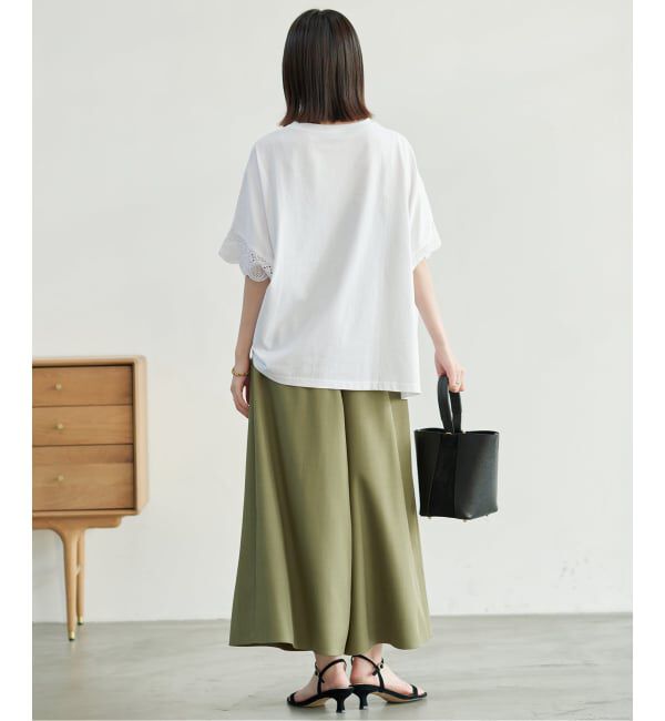 SLOBE IENA「《WEB限定/追加2》レースコンビニュアンスプルオーバー」|Tシャツ・カットソー|