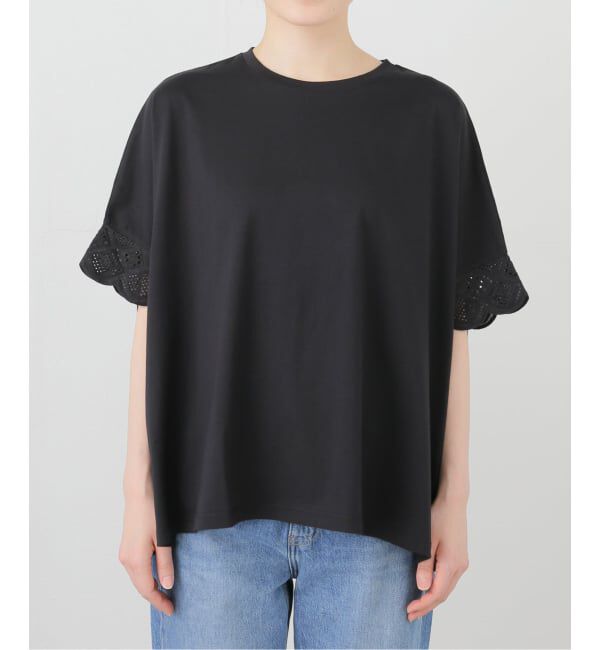 SLOBE IENA「《WEB限定/追加2》レースコンビニュアンスプルオーバー」|Tシャツ・カットソー|