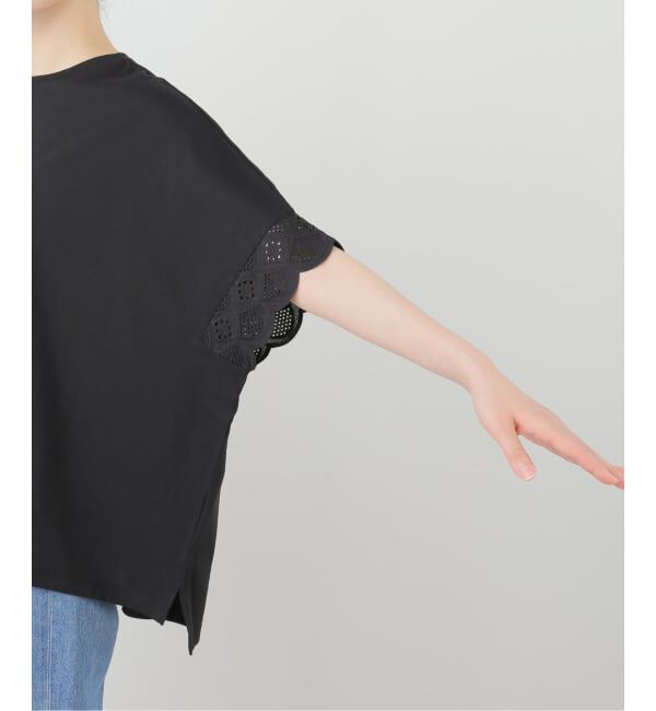 SLOBE IENA「《WEB限定/追加2》レースコンビニュアンスプルオーバー」|Tシャツ・カットソー|