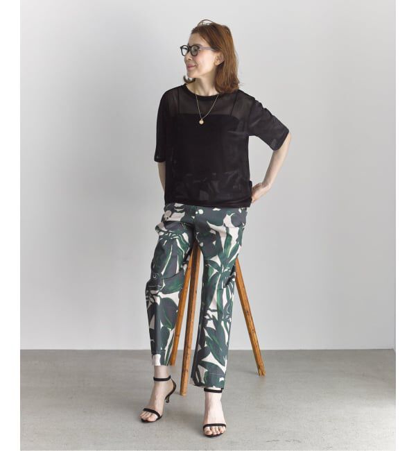 VERMEIL par iena「ベロアメッシュプルオーバー」|Tシャツ・カットソー|