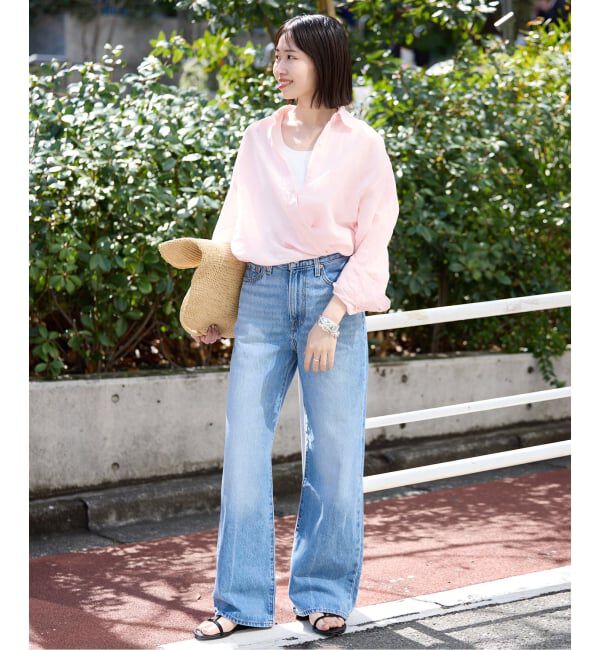 SLOBE IENA「《追加》リネンコットンカシュクールシャツ」|シャツ・ブラウス|