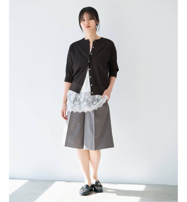 IENA「《新色あり/追加6》LEVITAクルーカーディガン」|カーディガン|