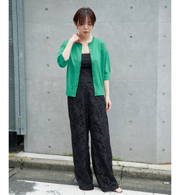 IENA「《新色あり/追加6》LEVITAクルーカーディガン」|カーディガン|