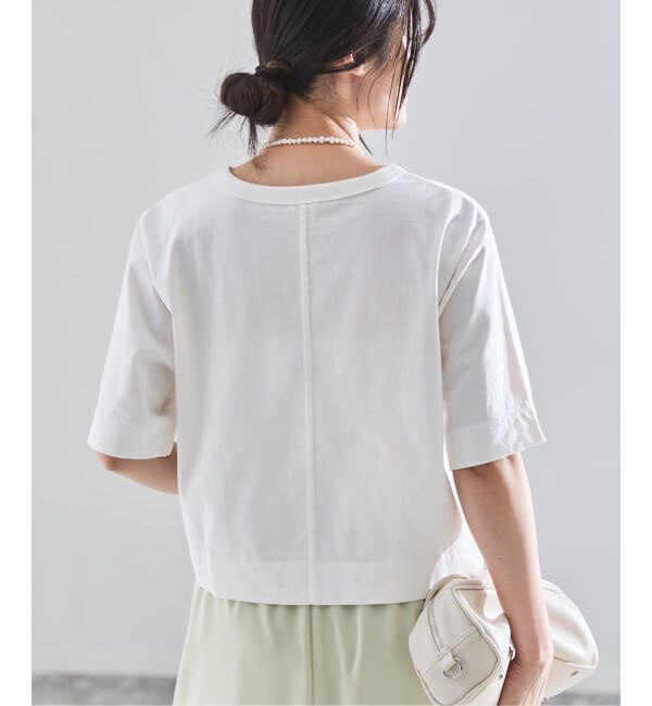IENA「《追加》クロップドTシャツ」|Tシャツ・カットソー|ホワイト