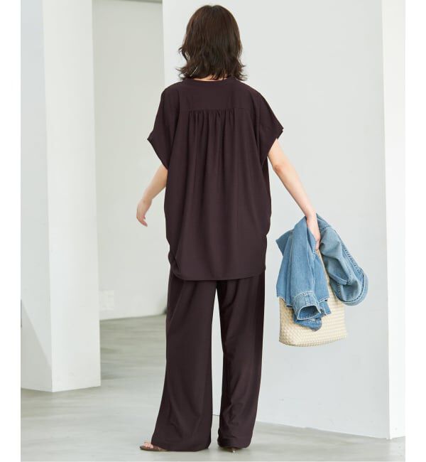 SLOBE IENA「《2枚セット/追加》カットジョーゼットセットアップ」|Tシャツ・カットソー|