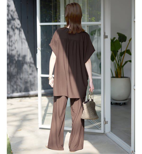 SLOBE IENA「《2枚セット/追加》カットジョーゼットセットアップ」|Tシャツ・カットソー|