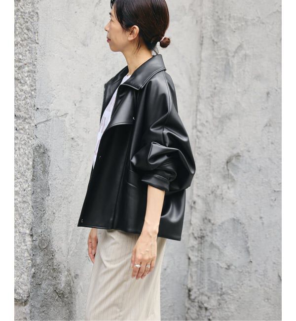 IENA「《予約》VACHEMENT/ヴァシュモン ECO LEATHER BZ ブルゾン VN-13A-409」|ライダースジャケット|