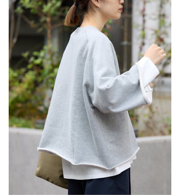 SLOBE IENA「《新色あり/追加予約》裏毛スキッパープルオーバー」|スウェット・ジャージ|