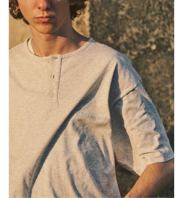 417 EDIFICE「CHAMPION / チャンピオン 417別注 Bleach Wash ヘンリー」|Tシャツ・カットソー|