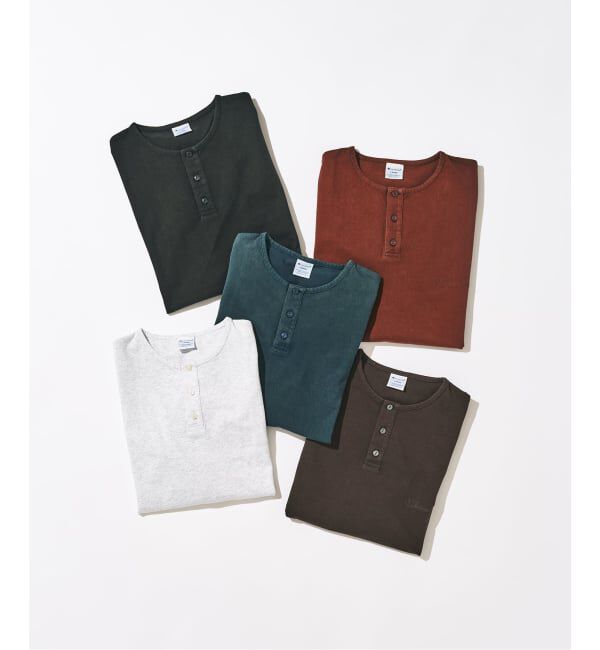 417 EDIFICE「CHAMPION / チャンピオン 417別注 Bleach Wash ヘンリー」|Tシャツ・カットソー|