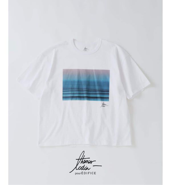 EDIFICE「《追加》THOMAS LODIN(トーマス ロディン) 別注 フォト プリント Tシャツ」|Tシャツ・カットソー|ブルー A