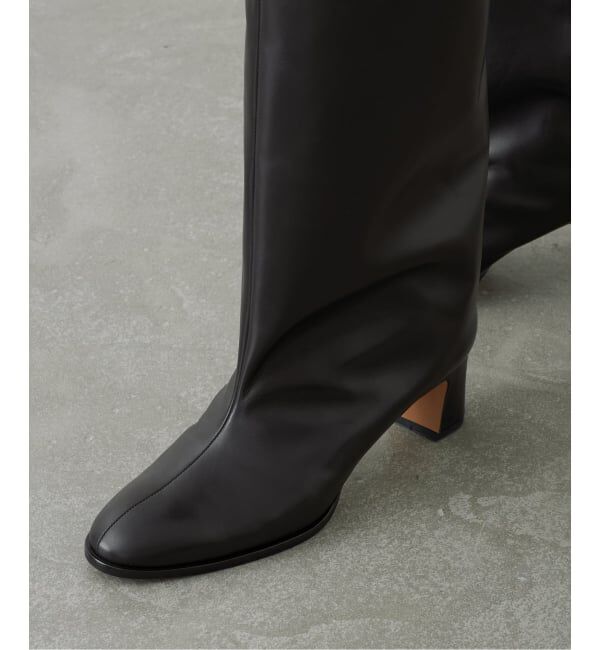 GRISE「《予約/WEB+一部店舗限定》GRISE5.5cmレザーワイドシャフトミドルブーツ」|ロングブーツ|