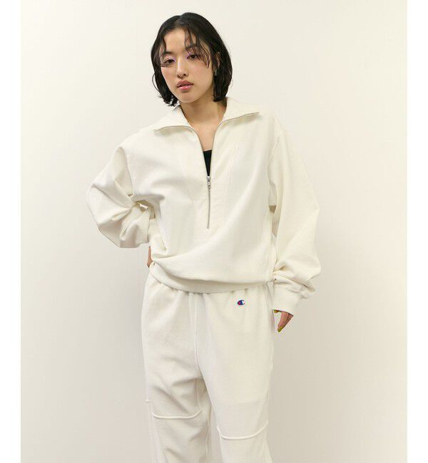 ADAM ET ROPE'「【Champion for ADAM ET ROPE'】別注 SWEAT HALF ZIP」|スウェット・ジャージ|