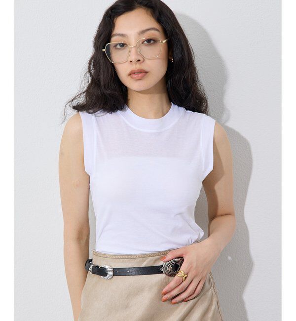  「シアーストレッチノースリーブプルオーバー」|Tシャツ・カットソー|オフホワイト