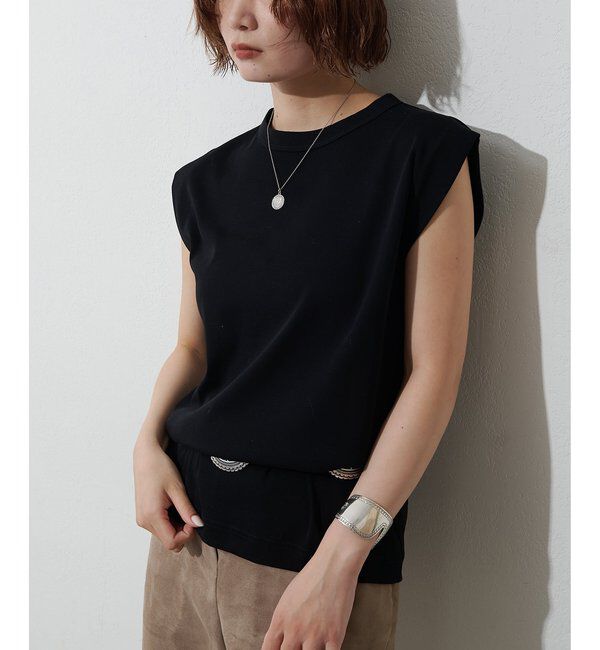  「タックノースリーブプルオーバー」|Tシャツ・カットソー|ブラック