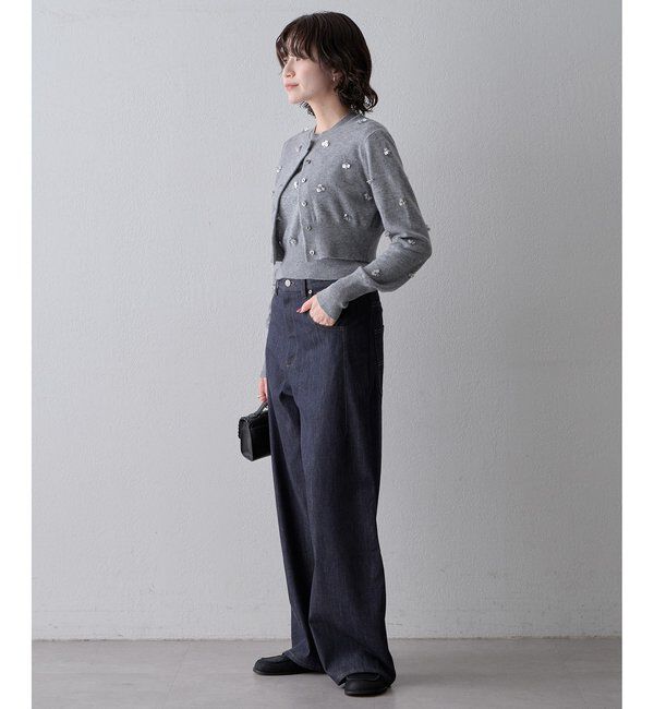  「《アンサンブル対応》ビーズ刺繍ニットカーディガン」|ニット・セーター|