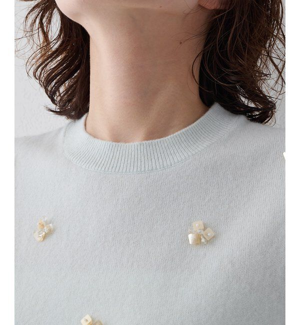  「《アンサンブル対応》ビーズ刺繍ニットベスト」|ニット・セーター|