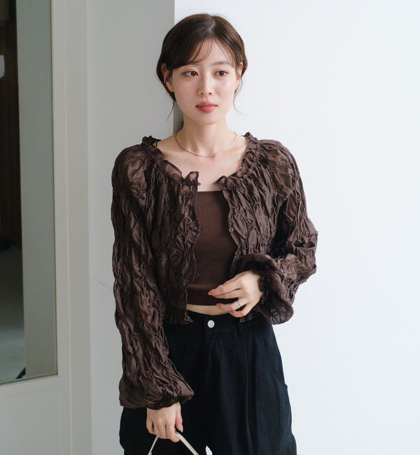  「【ベストヒットアイテム/累計販売10万枚突破】カップ付きクロップドブラキャミ」|キャミソール|