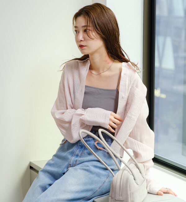 「【ベストヒットアイテム/累計販売10万枚突破】カップ付きクロップドブラキャミ」|キャミソール|
