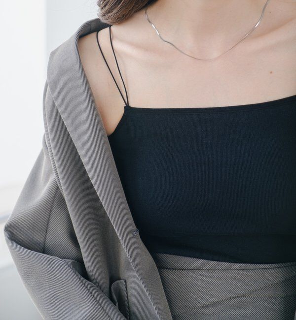  「【ベストヒットアイテム/累計販売10万枚突破】カップ付きクロップドブラキャミ」|キャミソール|