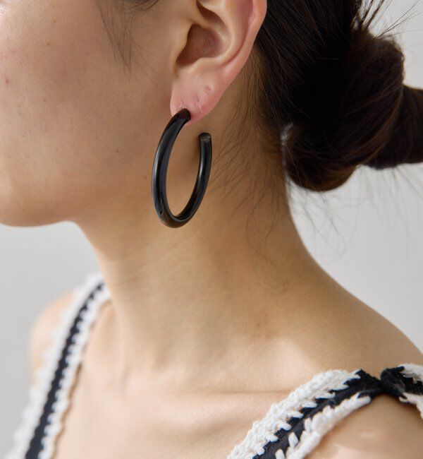  「ホーンフープピアス」|リング|