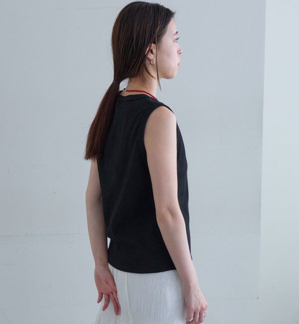  「【5色展開】リブコンパクトノースリーブ」|Tシャツ・カットソー|