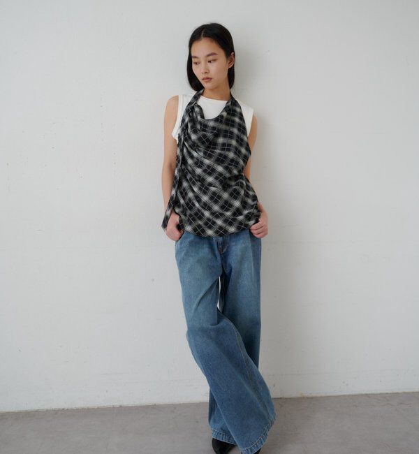  「【14段階調節可能】バイヤスチェックホルタービスチェ」|シャツ・ブラウス|