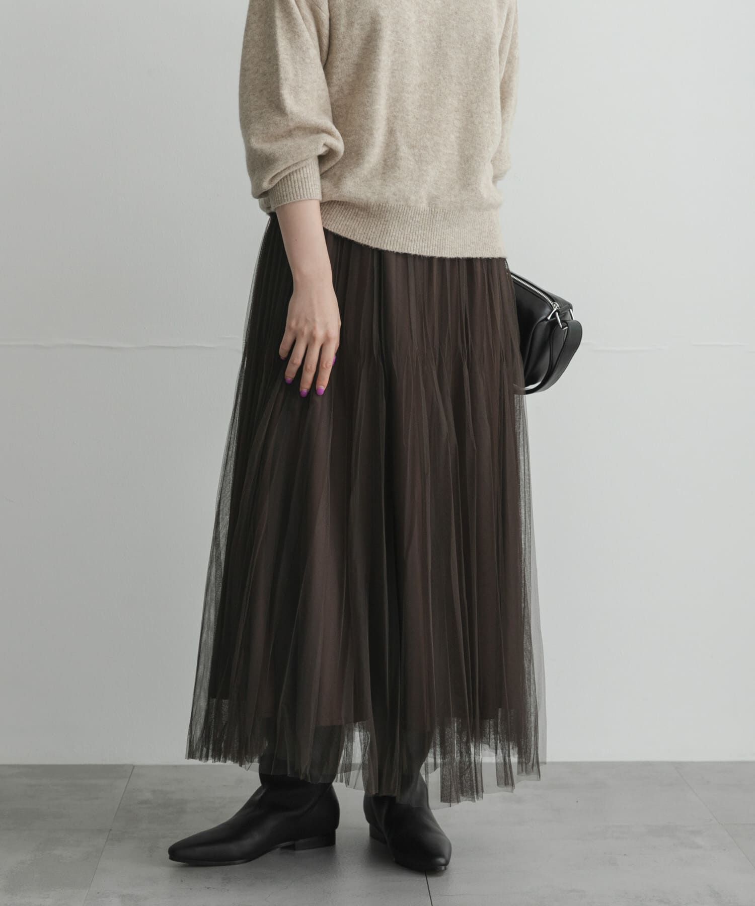 Sonny Label 「『WEB限定』チュールプリーツイージースカート」|スカート|
