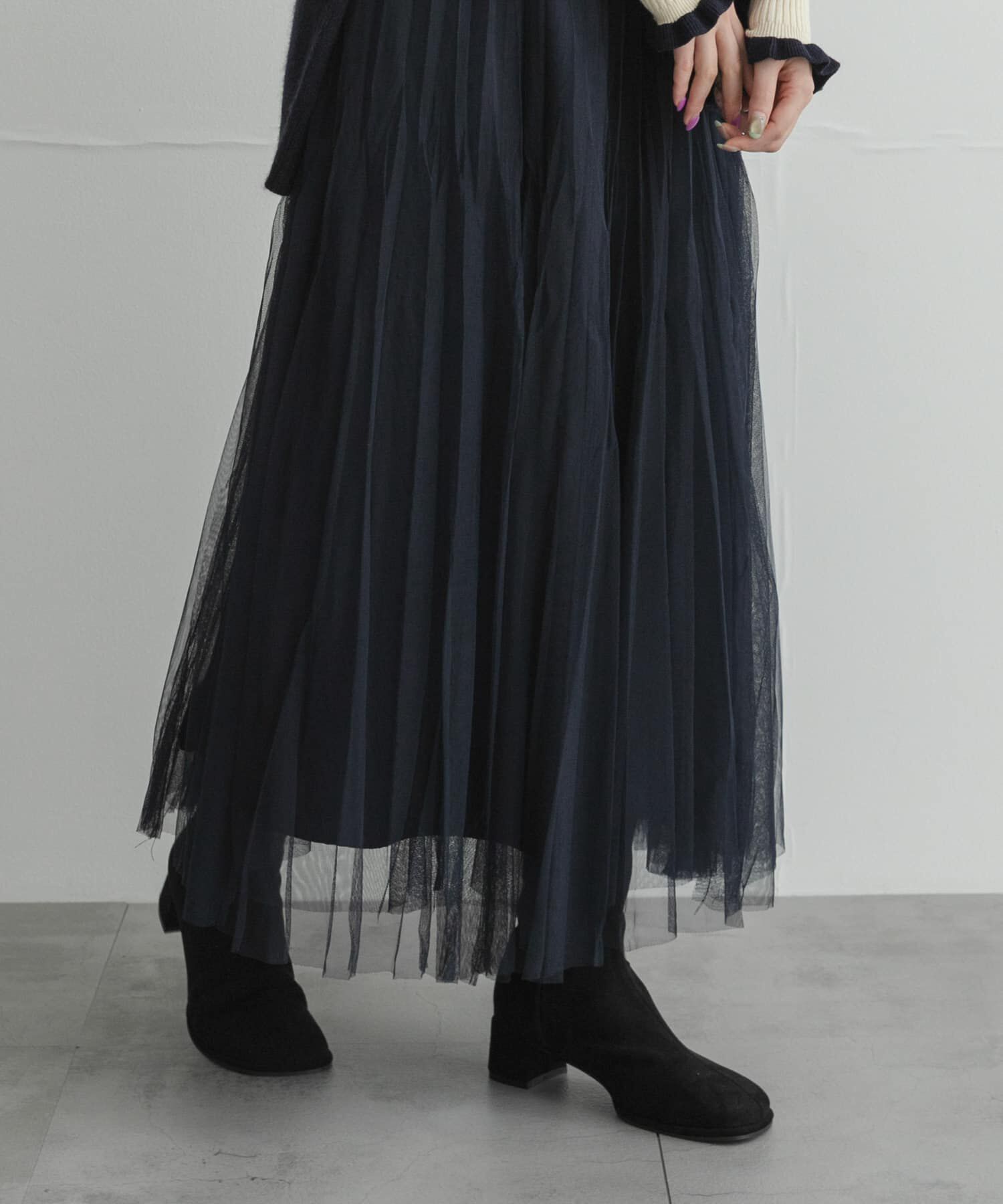 Sonny Label 「『WEB限定』チュールプリーツイージースカート」|スカート|