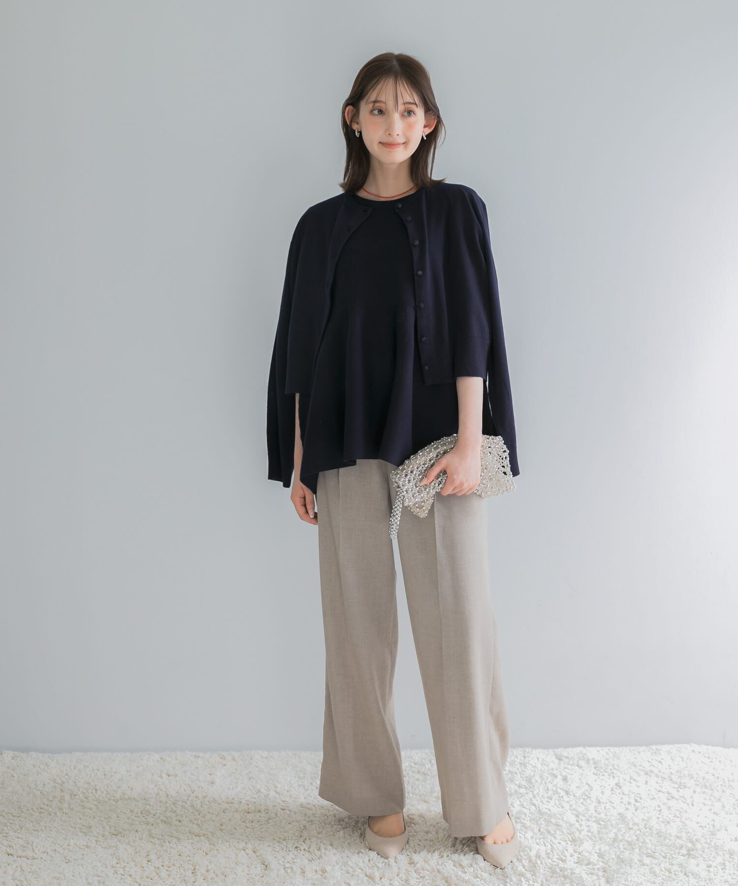 URBAN RESEARCH ROSSO「『WEB限定』フォルムニットアンサンブル」|ニット・セーター|